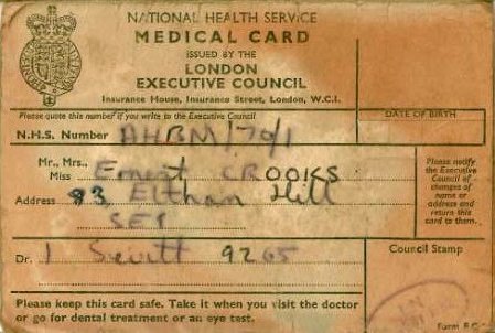 NHS Medical Card